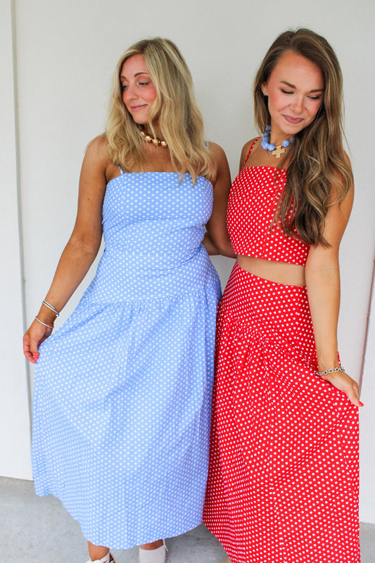 Jane Polka Dot Tank Crop Top