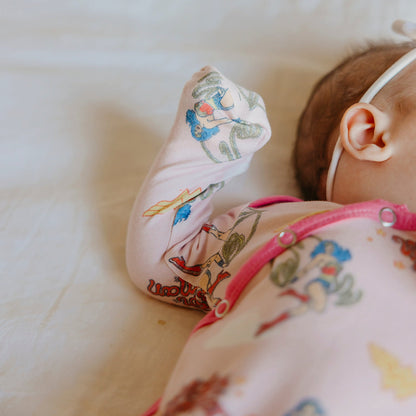 Newborn Knotted Gown - Wonder Woman