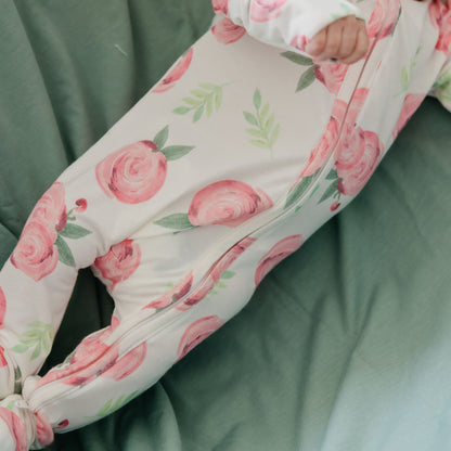 Convertible Zip-Up Footie Pajama - Grace
