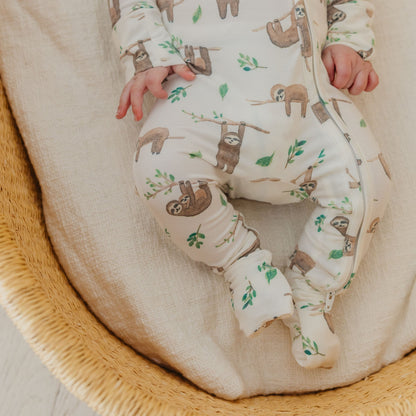 Convertible Zip-Up Footie Pajama - Noah