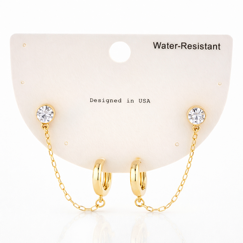 Aurelia Chain Gem Earrings
