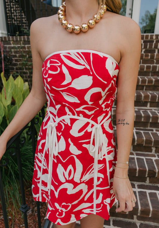 Alyson Abstract Floral Dress