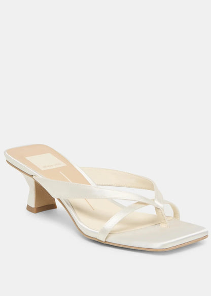 Brevel Heels True White Satin