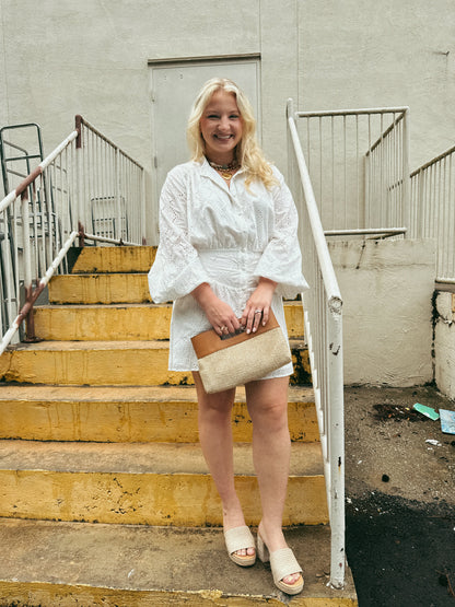 Diana Eyelet Button Front Dress