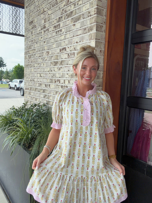 Clara Floral Puff Sleeve Dress