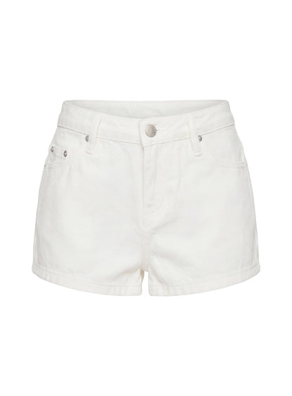 Dreamful Low Rise Mini Denim Shorts White