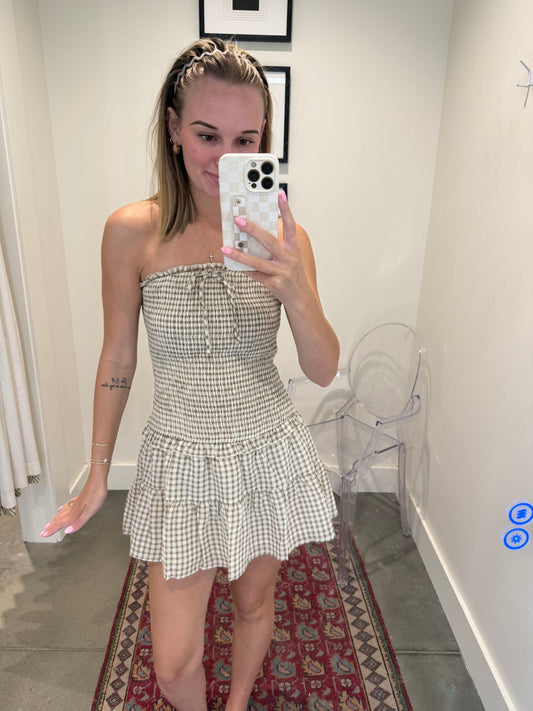 Helene Smocked Tube Dress