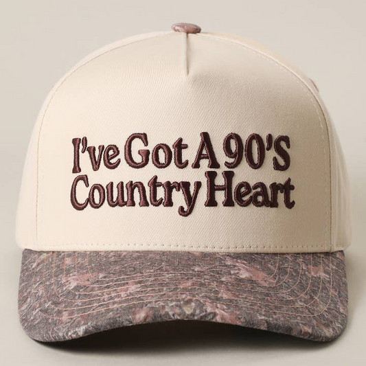 I've Got A 90's Country Heart 3D Embroidered Trucker Hat