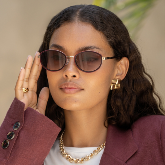 Jordan Acetate Oval Sunglasses