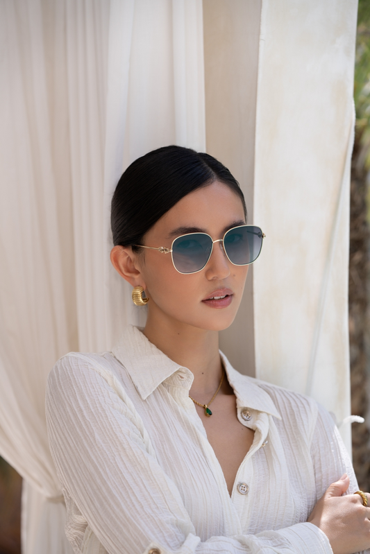 Lea Womens Round Sunglasses