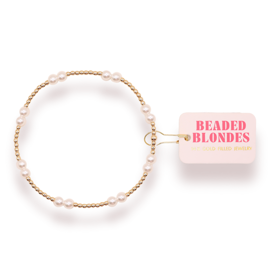 Leah Pearl Bracelet in Gold
