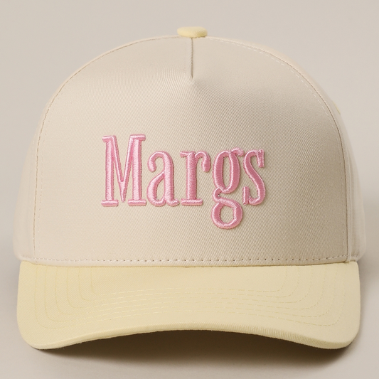 Margs Embroidered Canvas Two-Tone Trucker Hat