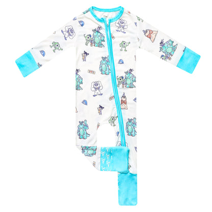 Convertible Zip-Up Footie Pajama - Monsters, Inc. Friends