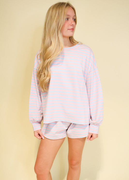 Isla Pastel Striped Shorts