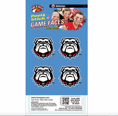 Georgia Gameday Temporary Face Tattoo