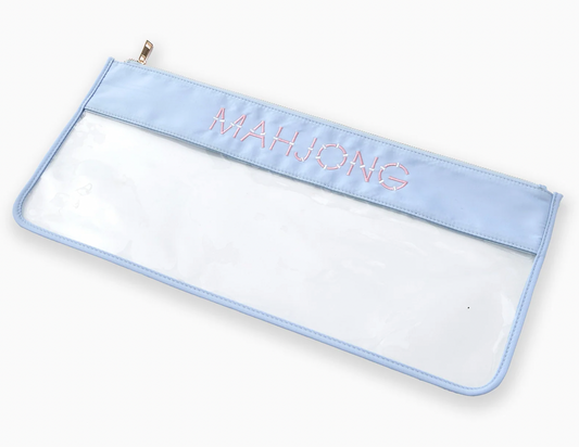 Light Blue Bamboo Mahjong Bag