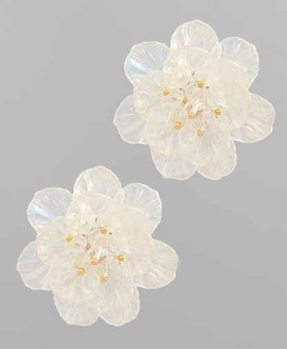 Glass & Acrylic Flower Earrings