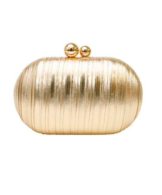 Kiss Lock Metallic Oval Clutches
