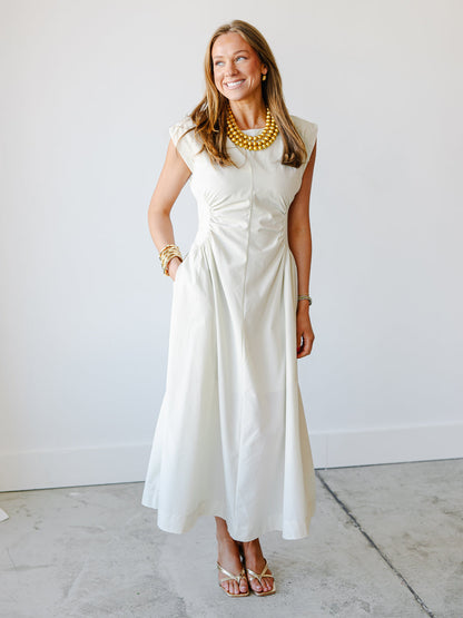 Mabel Ruched Midi Dress