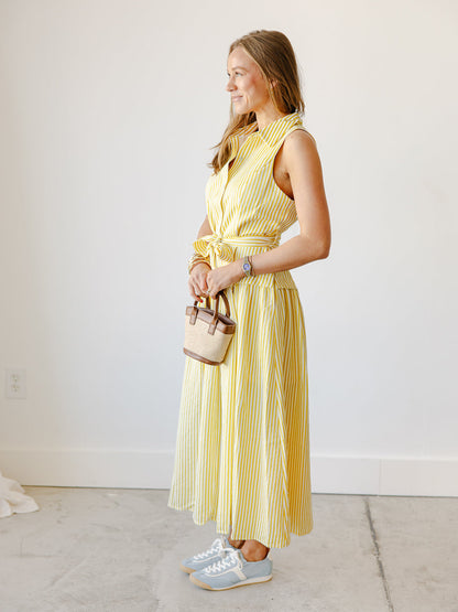 Margot Stripe Midi Dress