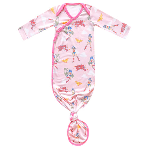 Newborn Knotted Gown - Wonder Woman