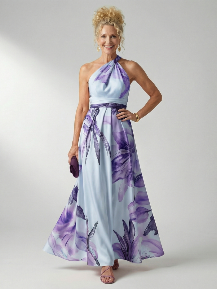Amiel | Light Floral Maxi Dress