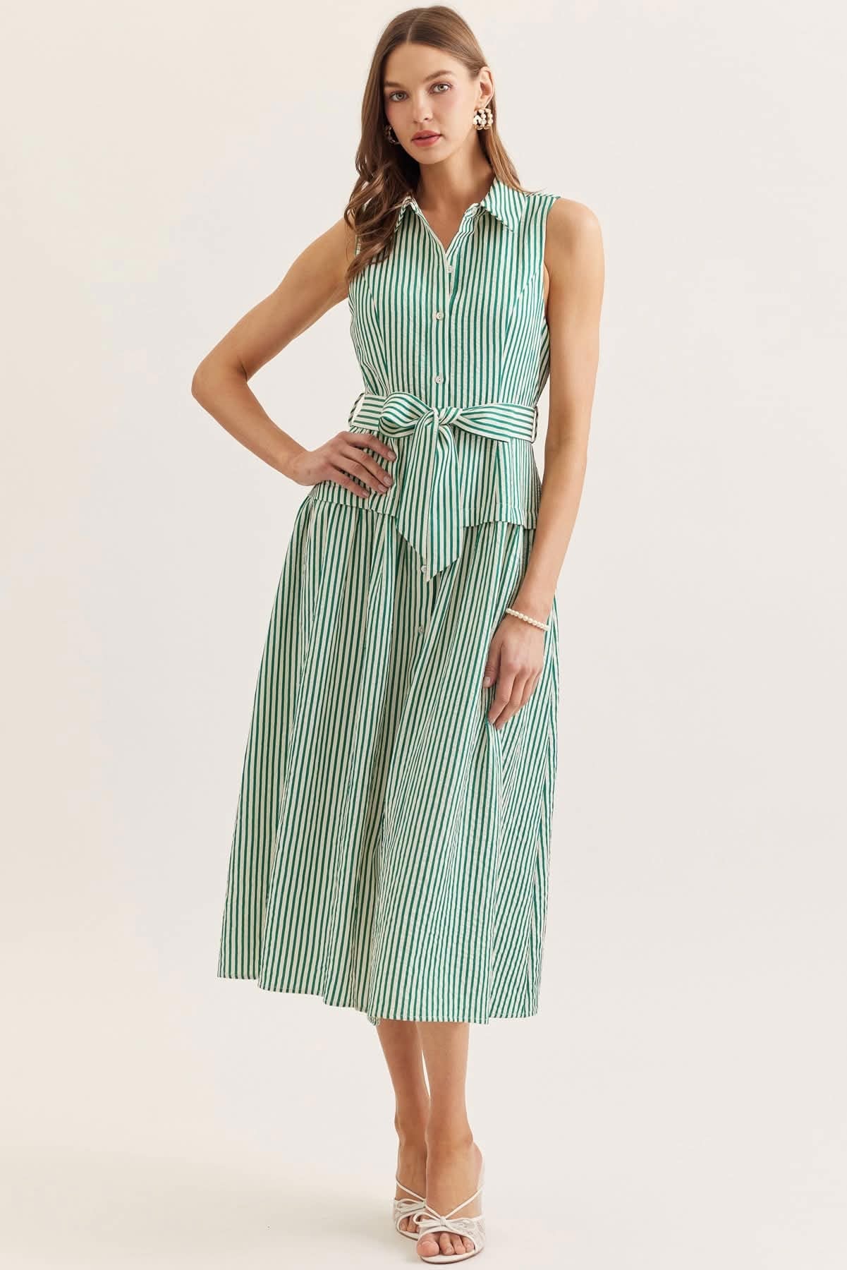 Margot Stripe Midi Dress