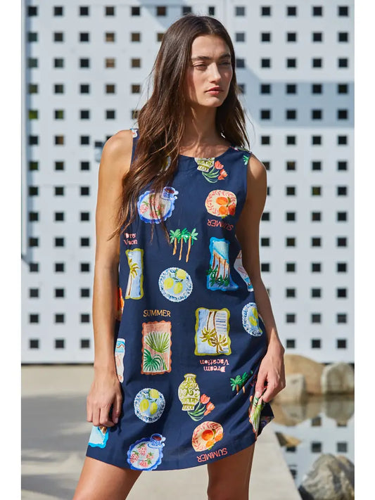 Jenny Sleeveless Summer Mini Dress