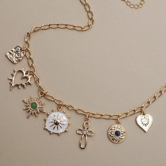 Lindy Multi Charm Necklace