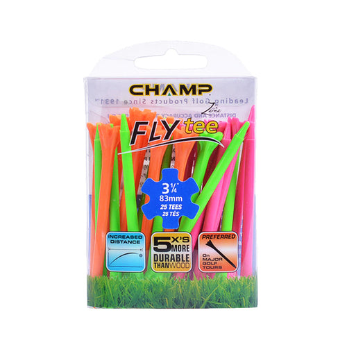 Champ Flytee 3-1/4" Plastic 25pc pack