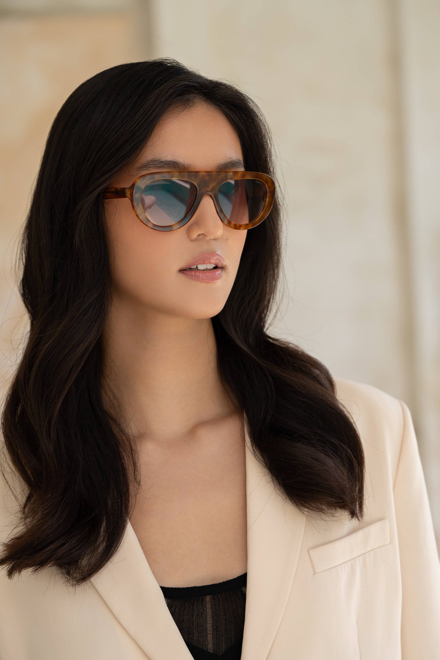 Jetsetter Acetate Womens Aviator Sunglasses
