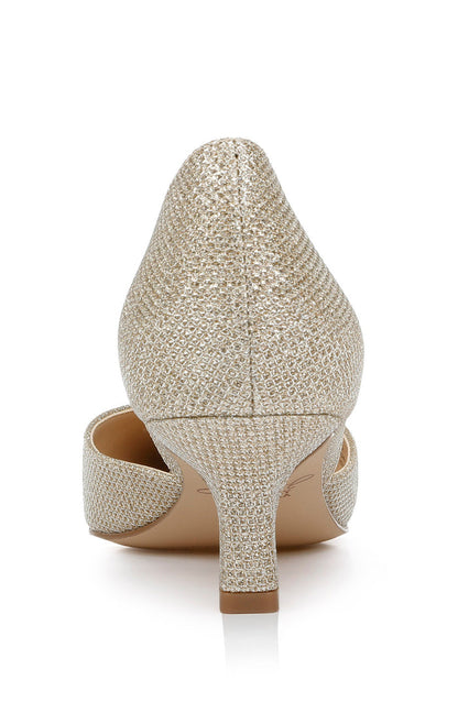 Gold | Dotty Glitter D'orsay Kitten Heel