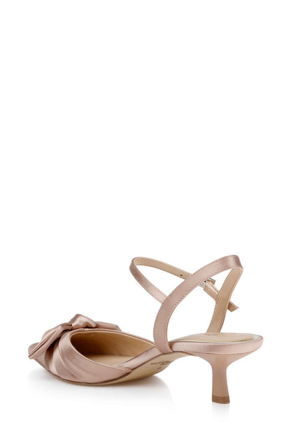 Nude | Ember Low Kitten Heel Pumps Back Side