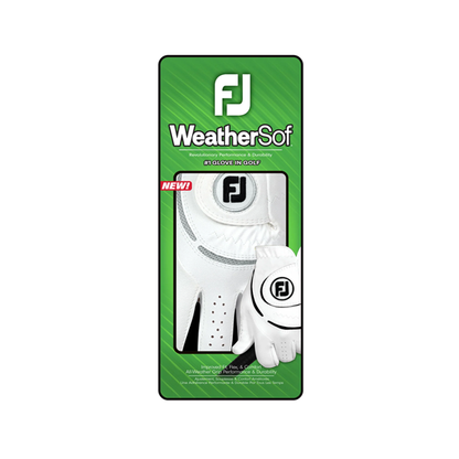 FootJoy WeatherSof Mens Left Hand Glove - White/Grey