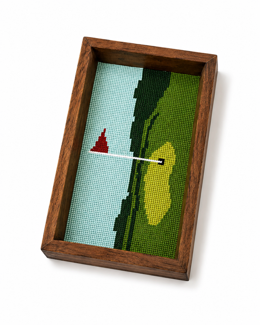 Golf Needlepoint Tray