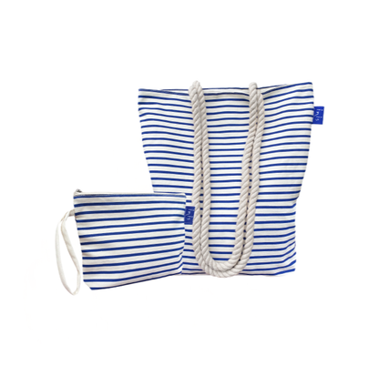 Inis Striped Beach Bag