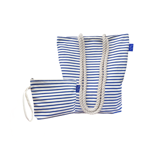 Inis Striped Beach Bag