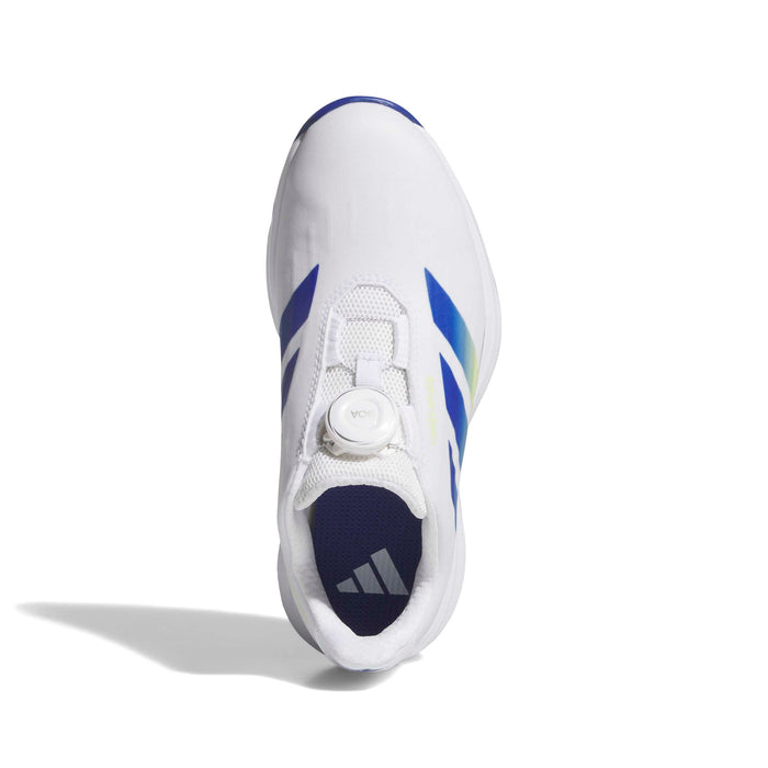 Adidas Junior CODECHAOS BOA Spikeless Golf Shoes - Cloud White / Dual Indigo / Frozen Lemon