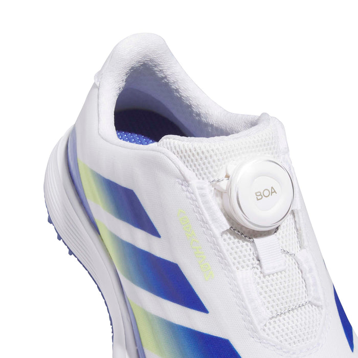 Adidas Junior CODECHAOS BOA Spikeless Golf Shoes - Cloud White / Dual Indigo / Frozen Lemon