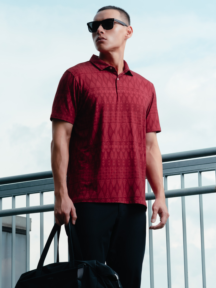 Kualesa Batik Tribute Polo - Tumpal Saffron