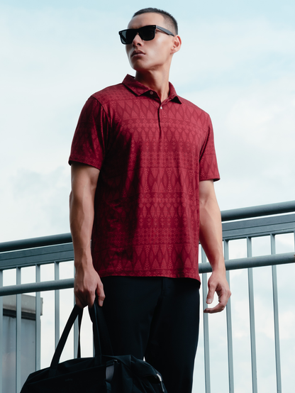 Kualesa Batik Tribute Polo - Tumpal Saffron