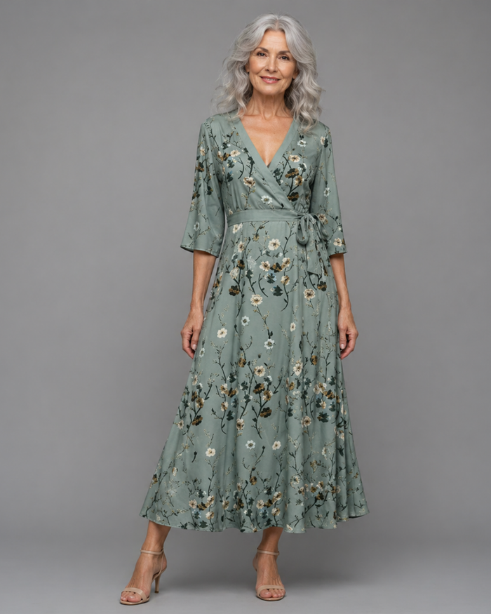 Selora | Halter Bloom Flow Maxi Dress
