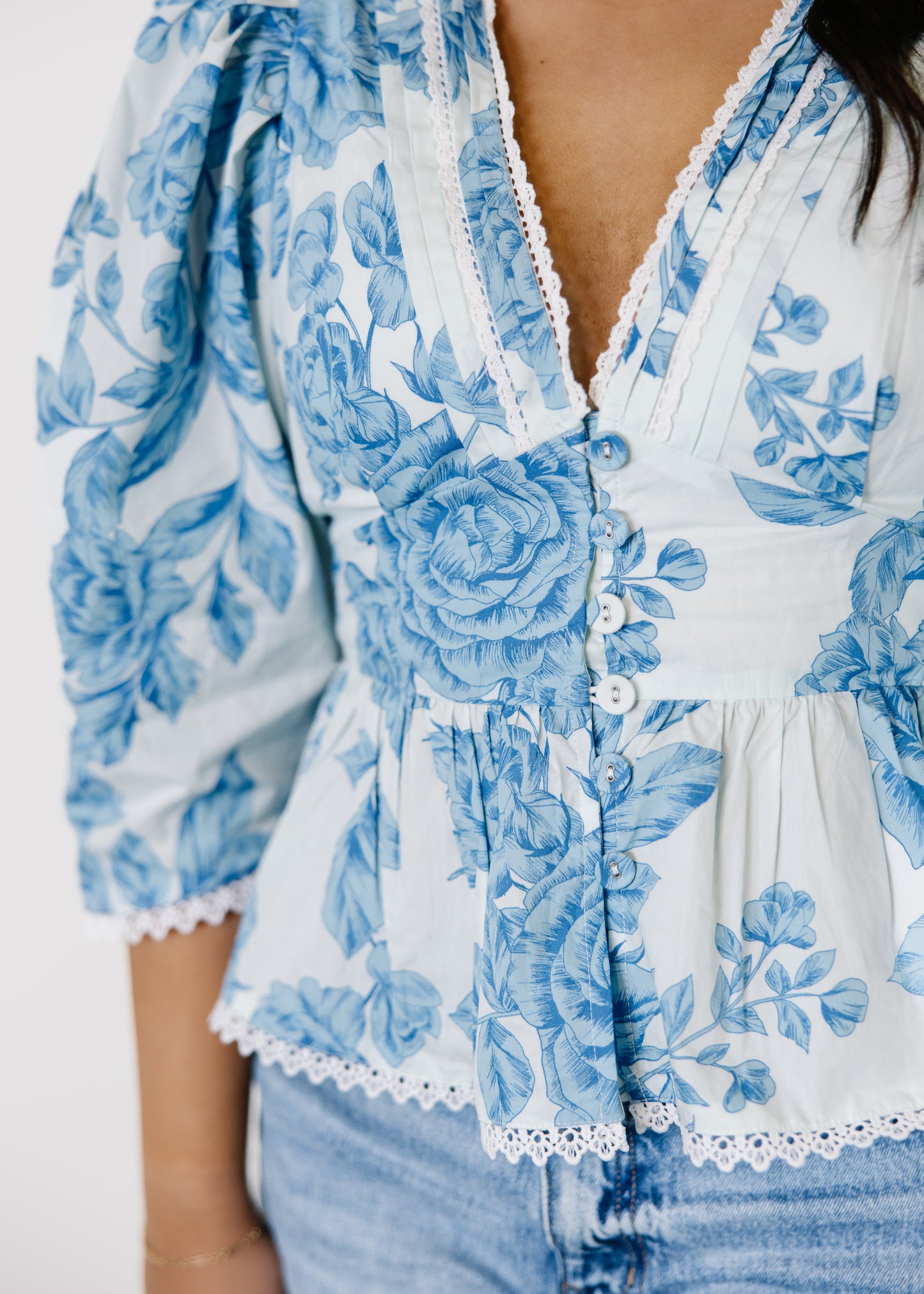 Ana Floral Puff Sleeve Blouse