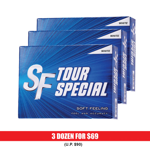 Tour Special Soft Feel A6 Golf Balls 3 doz. Bundle - White