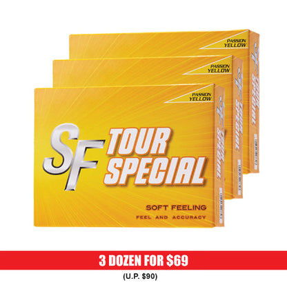 Tour Special Soft Feel A6 Golf Balls 3 doz. Bundle - Yellow