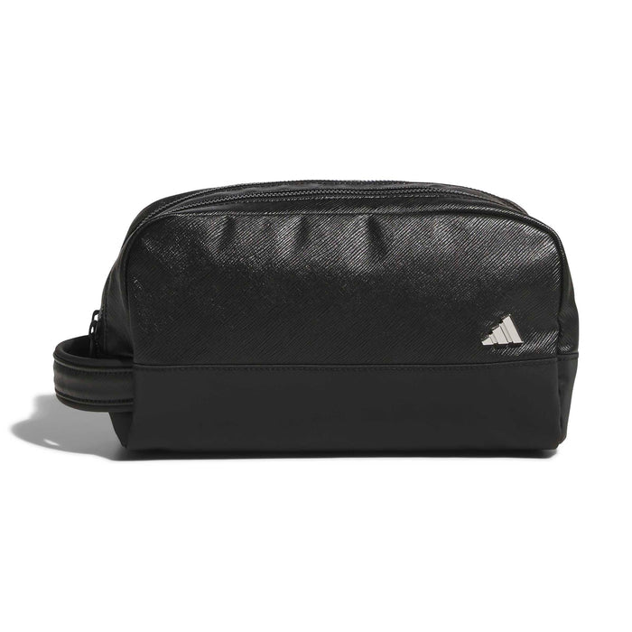 Adidas Unisex PU Leather 2-Zip Pouch - Black