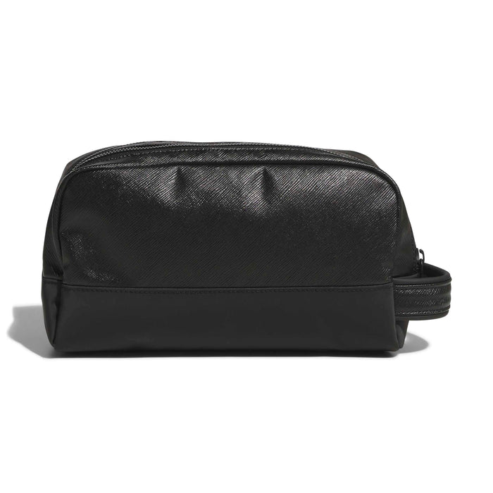 Adidas Unisex PU Leather 2-Zip Pouch - Black