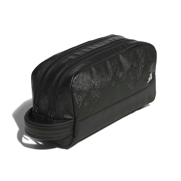 Adidas Unisex PU Leather 2-Zip Pouch - Black