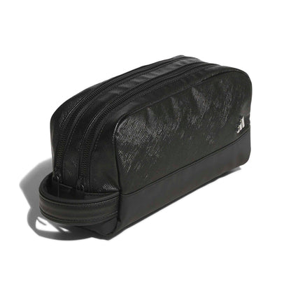Adidas Unisex PU Leather 2-Zip Pouch - Black