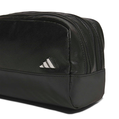 Adidas Unisex PU Leather 2-Zip Pouch - Black